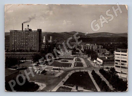 Pohlednice Zlín Gottwaldov Náměstí Práce ČB 1963 (P2069)