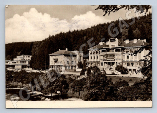 Pohlednice Luhačovice Smetanův dům správa lázní PP 1950 (P2076)