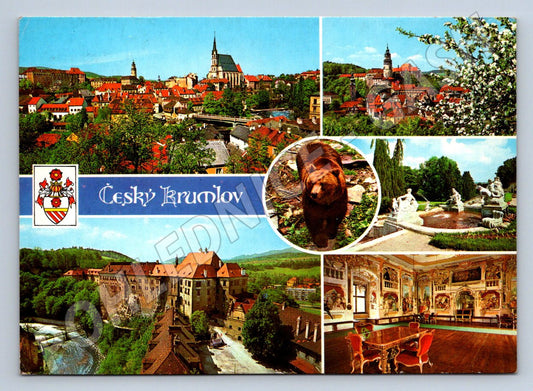 Pohlednice Český Krumlov zámek město Maškarní sál 1978 (P2078)