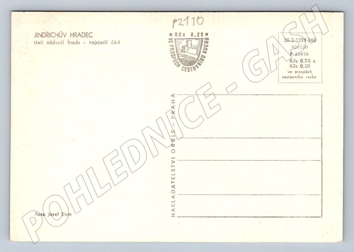 Pohlednice Jindřichův Hradec třetí nádvoří hradu (P2110)