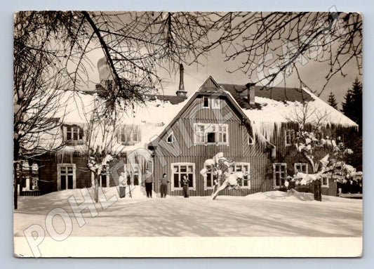 Pohlednice Kořenov zotavovna Lesná zima PP 1956 (P2112)