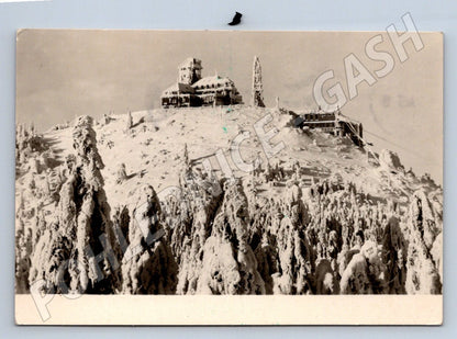 Pohlednice Ještěd zimní krajina raz 1953 (P2119)