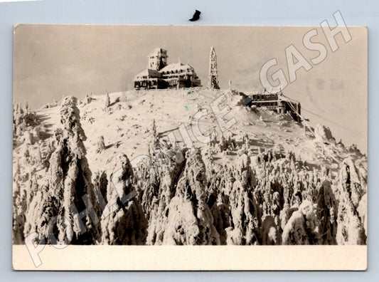 Pohlednice Ještěd zimní krajina raz 1953 (P2119)