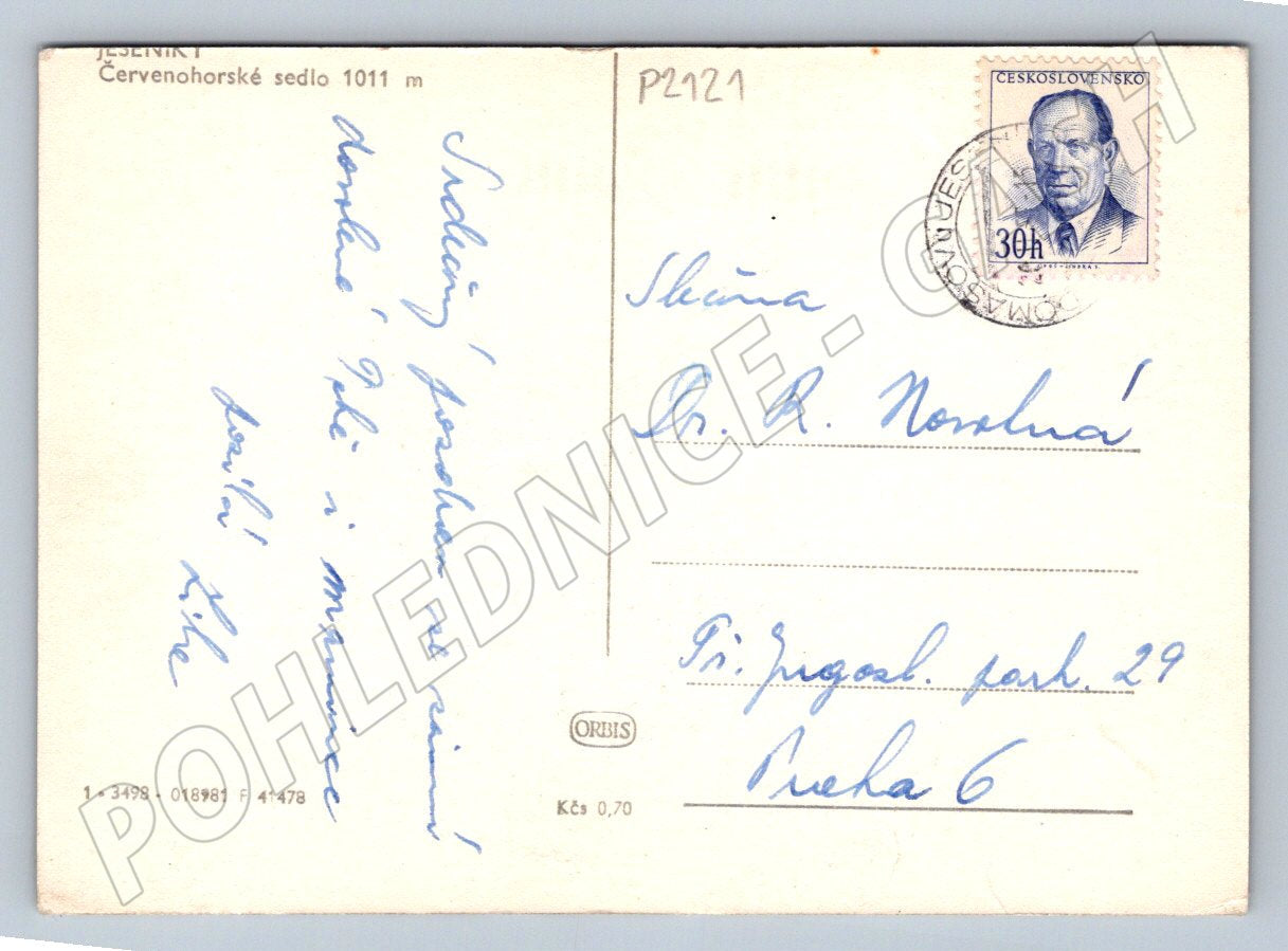 Pohlednice Jeseníky Červenohorské sedlo zimní (P2121)