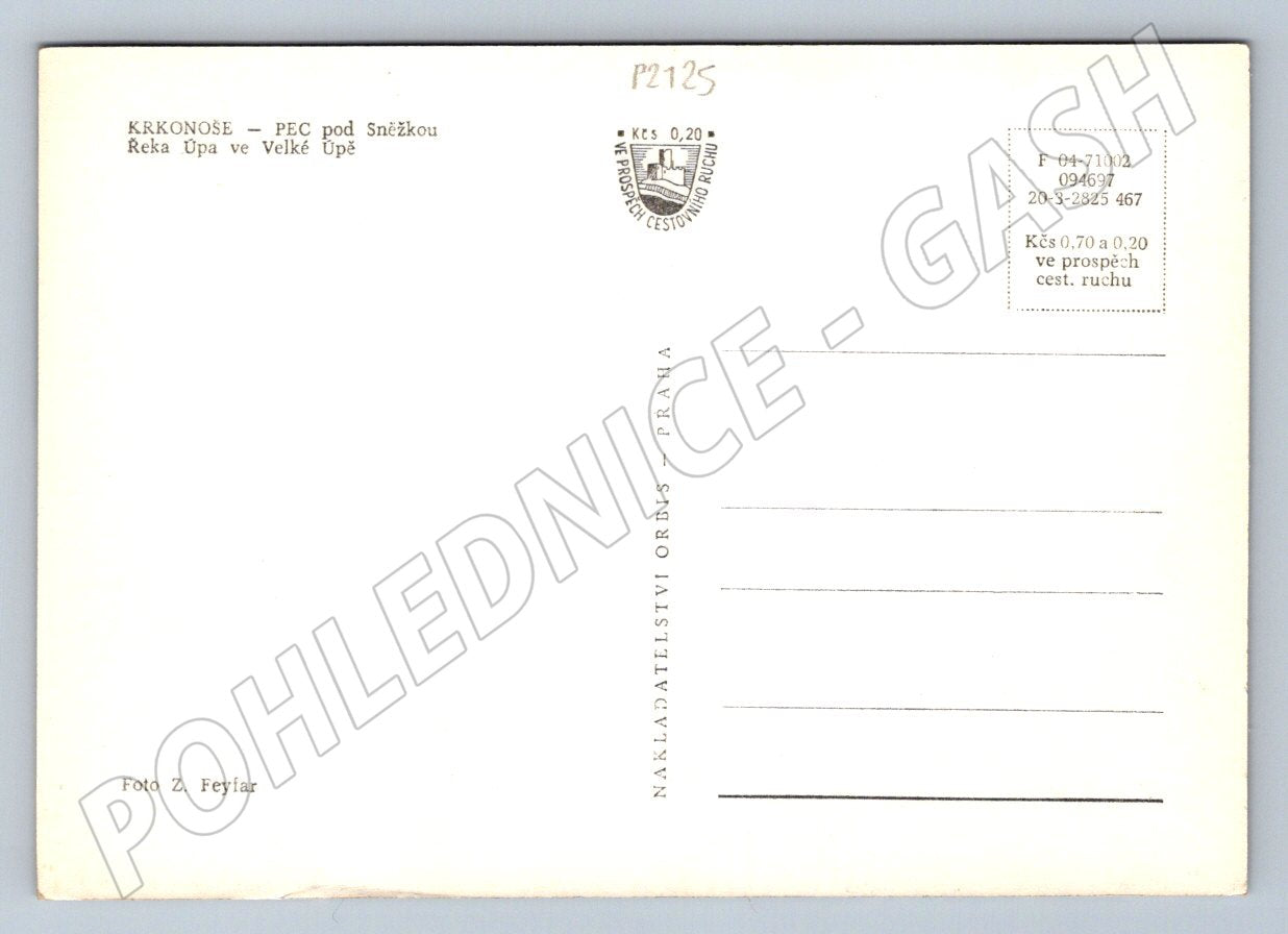 Pohlednice Krkonoše Pec pod Sněžkou Úpa Velká Úpa Z Feyfar (P2125)
