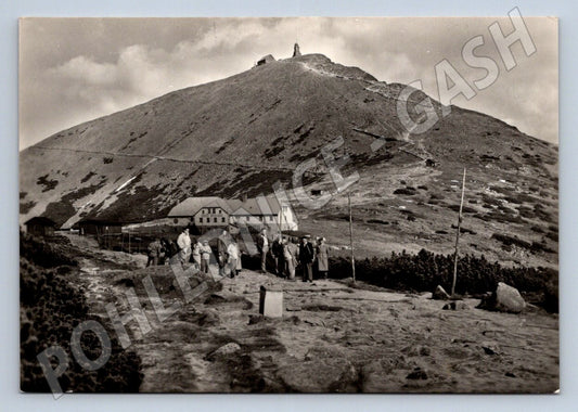 Pohlednice Krkonoše Sněžka Obří bouda malý formát (P2126)