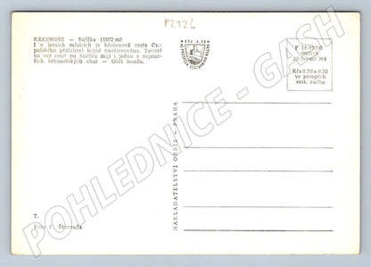 Pohlednice Krkonoše Sněžka Obří bouda malý formát (P2126)