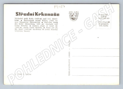 Pohlednice Krkonoše východní svah Kotle Dolní Mísečky (P2127)