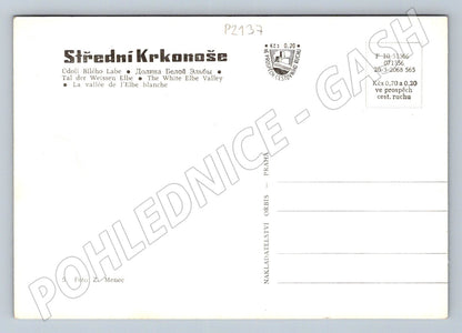 Pohlednice Střední Krkonoše Údolí Bílého Labe ČB (P2137)