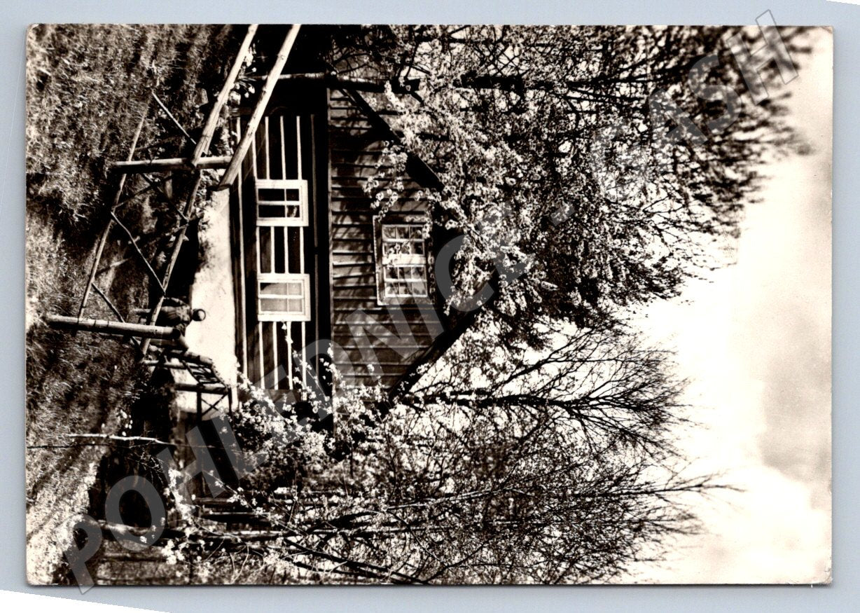 Pohlednice česká roubenka jarní pozdrav malý formát (P2141)