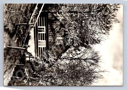 Pohlednice česká roubenka jarní pozdrav malý formát (P2141)