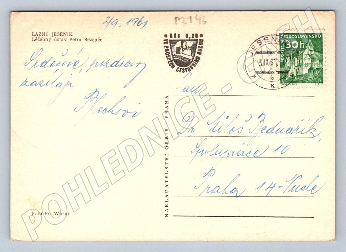 Pohlednice Lázně Jeseník léčebný ústav PP 1961 (P2146)