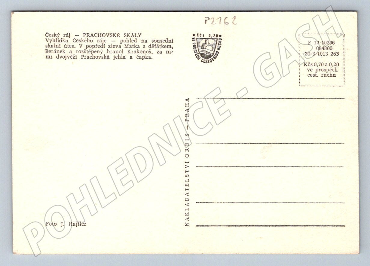 Pohlednice Český ráj Prachovské skály vyhlídka J Hajfler (P2162)