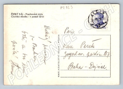 Pohlednice Český ráj Prachovské skály Císařská chodba (P2163)