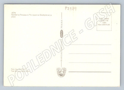 Pohlednice Jičín náměstí velký formát 70 léta (P2189)
