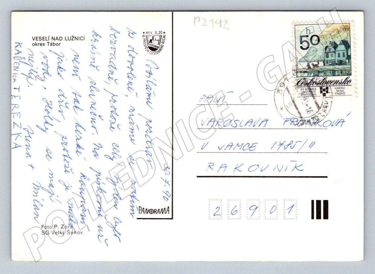 Pohlednice Veselí nad Lužnicí velký formát PP 1970 (P2192)