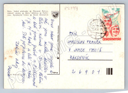 Pohlednice Pelhřimovsko Želiv Červená Řečice ČSSR 1981 (P2194)
