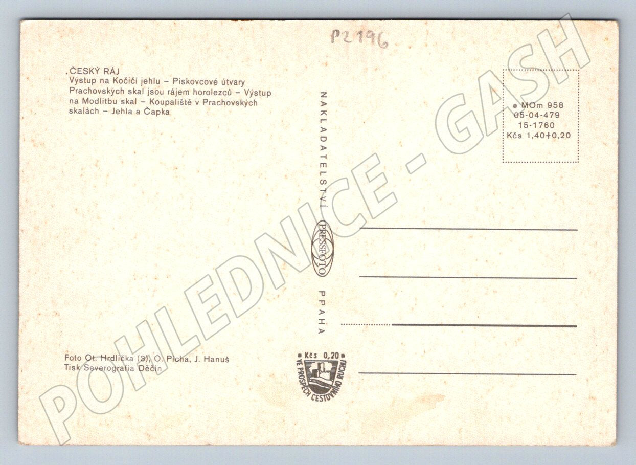 Pohlednice Prachovské skály pozdrav víceobrázková Český ráj (P2196)