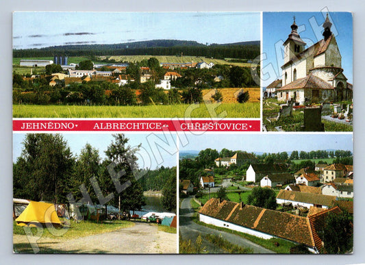 Pohlednice Jehnědno Albrechtice Chřeštovice okres Písek 1986 (P2201)