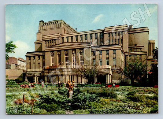 Pohlednice Teplice Divadlo státní lázně 1924 br Čapkové (P2206)