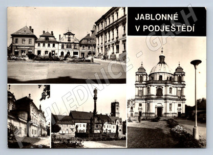 Postcard Jablonné v Podještědí basilica and center (P2213)