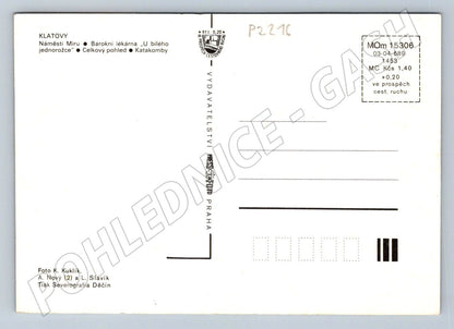 Pohlednice Klatovy náměstí lékárna katakomby víceobrázková (P2216)