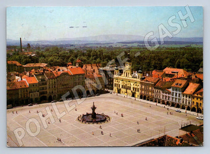 Pohlednice České Budějovice náměstí 1981 odeslaná (P2225)