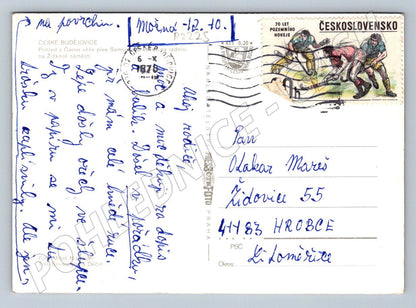Pohlednice České Budějovice náměstí 1981 odeslaná (P2225)