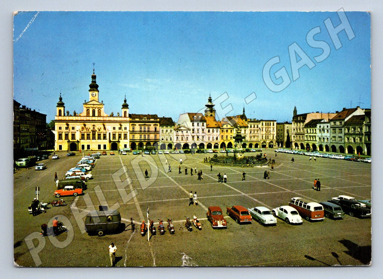 Pohlednice České Budějovice náměstí 70 léta raz 1978 (P2226)