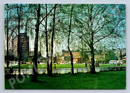 Postcard Gottwaldov Zlín park and city 1969 (P2228)