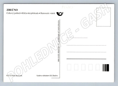 Pohlednice Zbečno Klíčavská přehrada Hamousův statek (P2240)