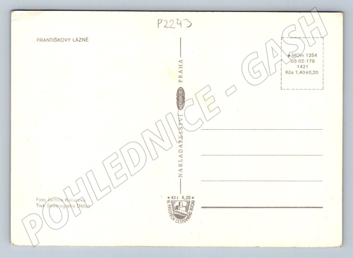 Pohlednice Františkovy Lázně více pohledů socha Františka (P2243)
