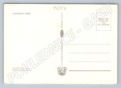 Pohlednice Františkovy Lázně více pohledů socha Františka (P2243)