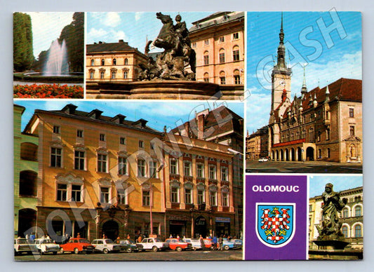Pohlednice Olomouc více motivů radnice kašny náměstí (P2250)