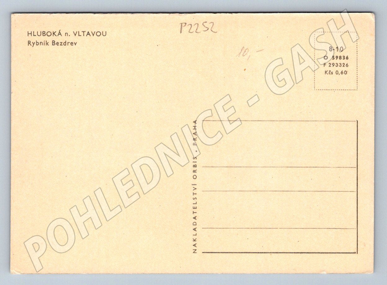 Pohlednice Hluboká nad Vltavou Bezdrev stará (P2252)