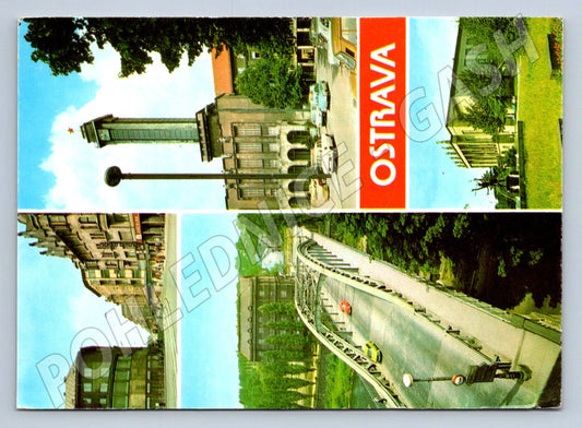 Pohlednice Ostrava více záběrů 1971 použitá (P2257)