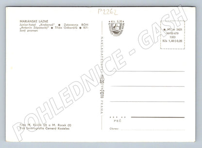 Pohlednice Mariánské Lázně zimní Pressfoto neprošlá (P2262)