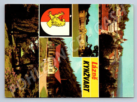 Pohlednice Lázně Kynžvart koláž neprošlá dobrý stav (P2270)