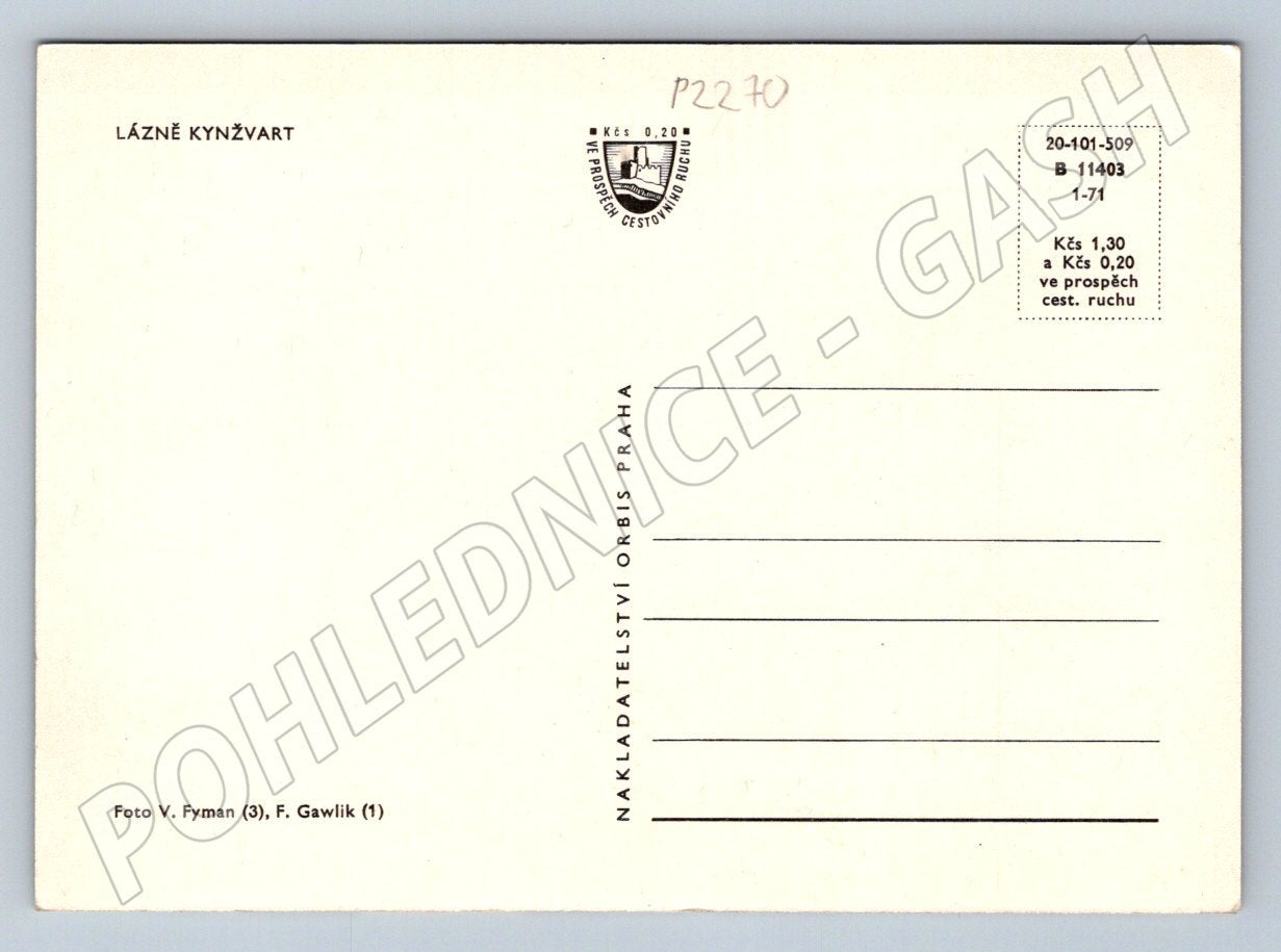 Pohlednice Lázně Kynžvart koláž neprošlá dobrý stav (P2270)