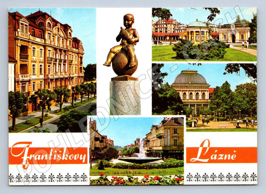 Pohlednice Františkovy Lázně více záběrů zn ručně psáno (P2274)