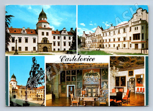 Pohlednice Častolovice zámek interiéry exteriér (P2281)