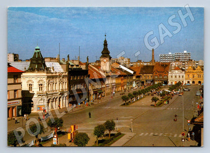 Pohlednice Rakovník Husovo náměstí 1954 (P2285)