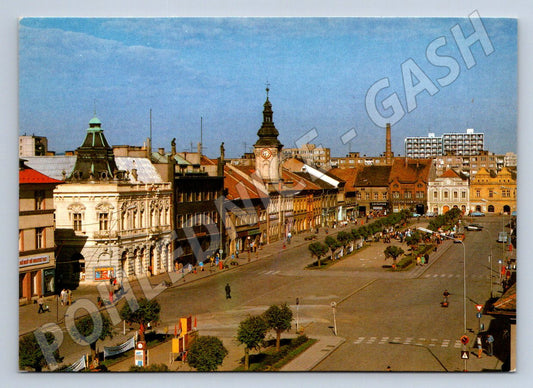 Pohlednice Rakovník Husovo náměstí 1954 (P2285)