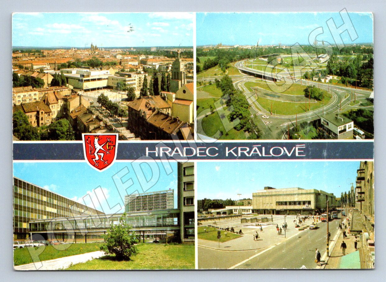 Pohlednice Hradec Králové více pohledů 1965 použité (P2289)