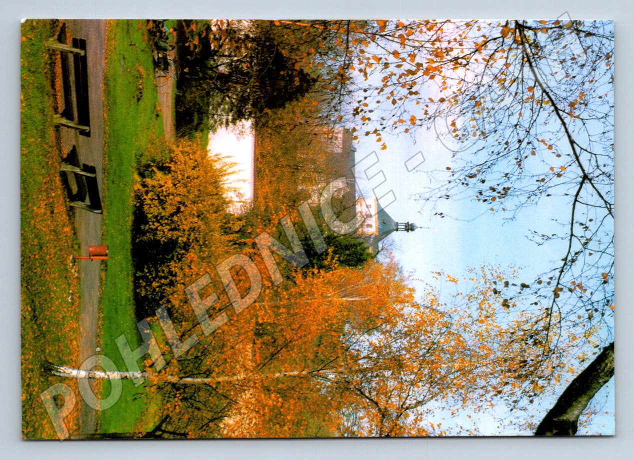 Pohlednice Pardubice zámek podzim 1997 odeslaná (P2291)