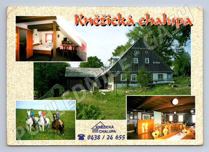 Pohlednice Kněžická chalupa Vrchlabí koně interiéry (P2296)