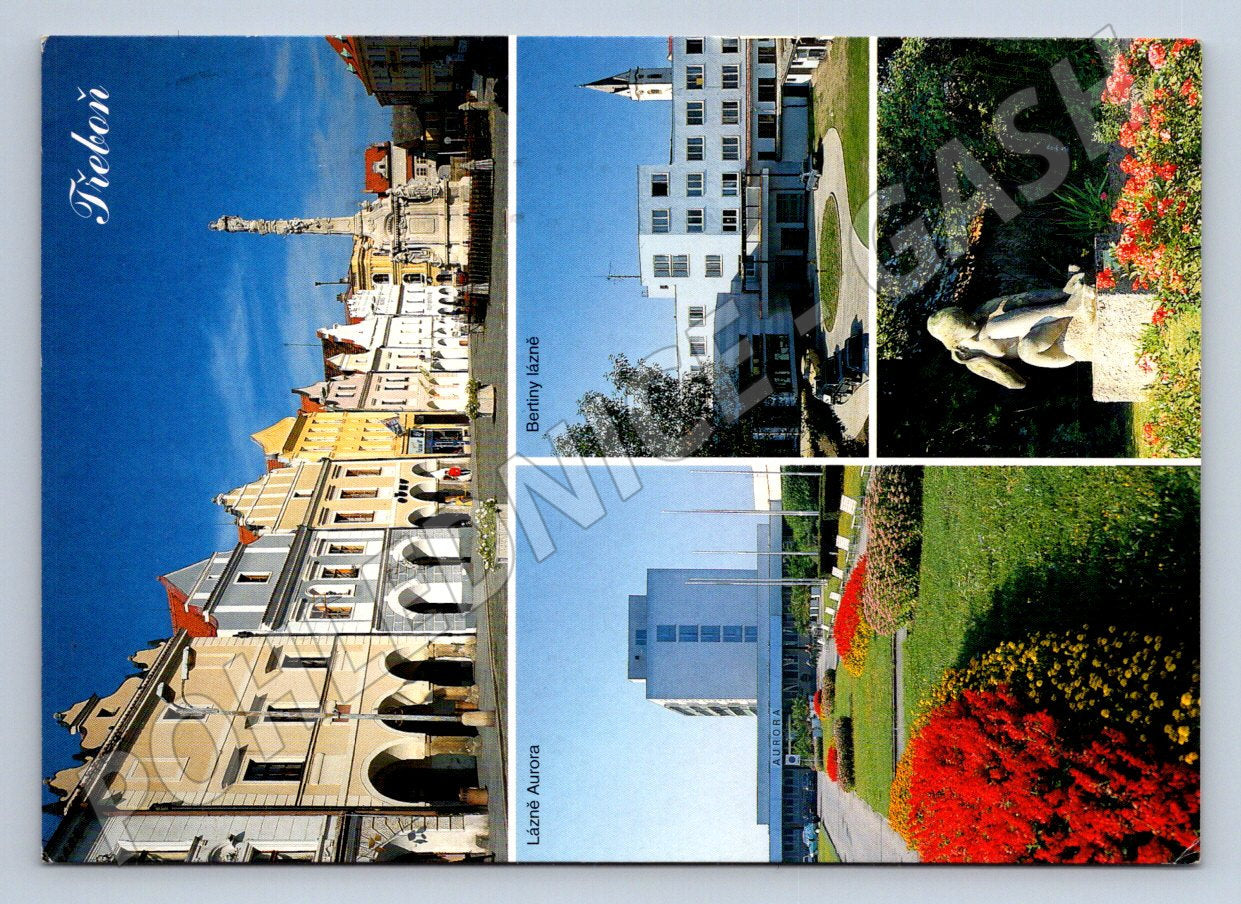 Pohlednice Třeboň lázeňské město 1991 (P2298)
