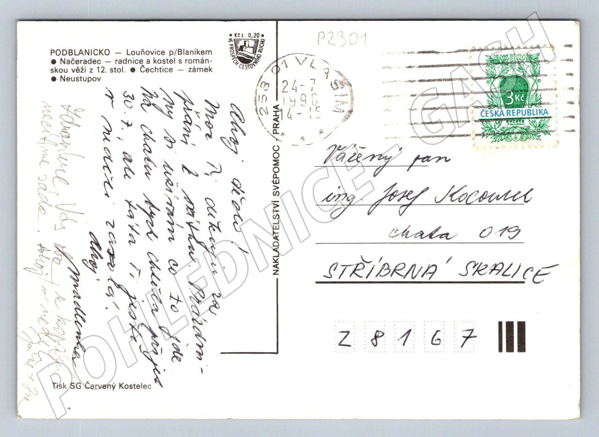 Pohlednice Podblanicko více záběrů použitá (P2301)