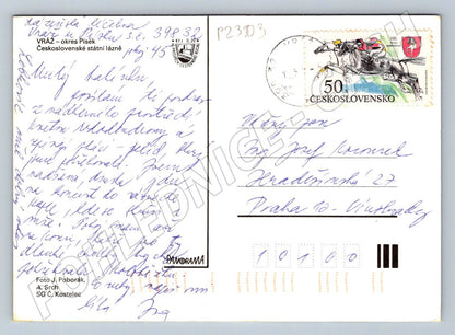 Pohlednice Vráž u Písku zámek lázně (P2303)