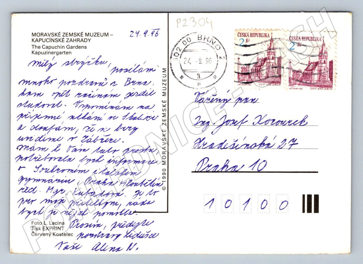 Pohlednice Brno katedrála sv Petra a Pavla 1990 (P2304)